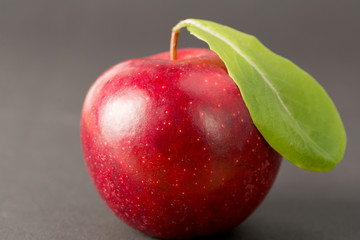 Apple closeup in a studio shot with macro lens.