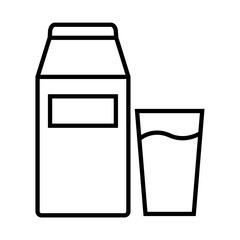 Milk line icon, logo isolated on white background