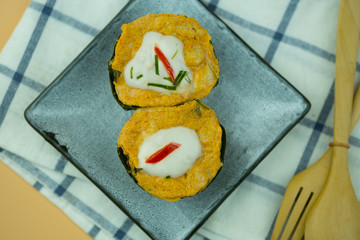 Curry fish mixed spice and herb with snakehead fish