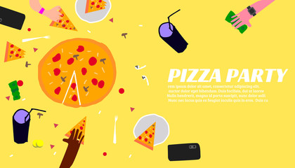 Pizza party poster