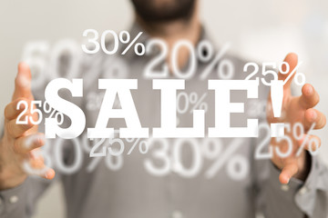 percent shopping digital in hand