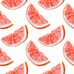  Pattern Fruits Grapefruit Watercolor illustration Tropics food Digital paper Set of textile textures Summer botanical spring decor Design Wallpaper on the wall Scrapbooking Postcard