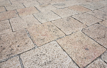 Red square stone floor sidewalk  background