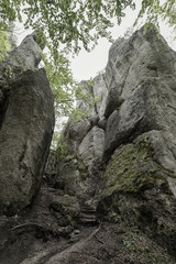Rock formations in Sulov rocks, Slovakia