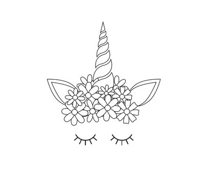 2 231 Best Unicorn Face With Flowers Images Stock Photos Vectors Adobe Stock