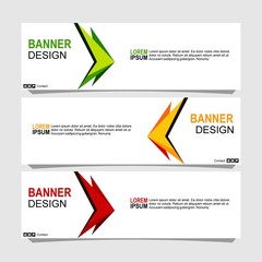 Vector abstract design banner web template.