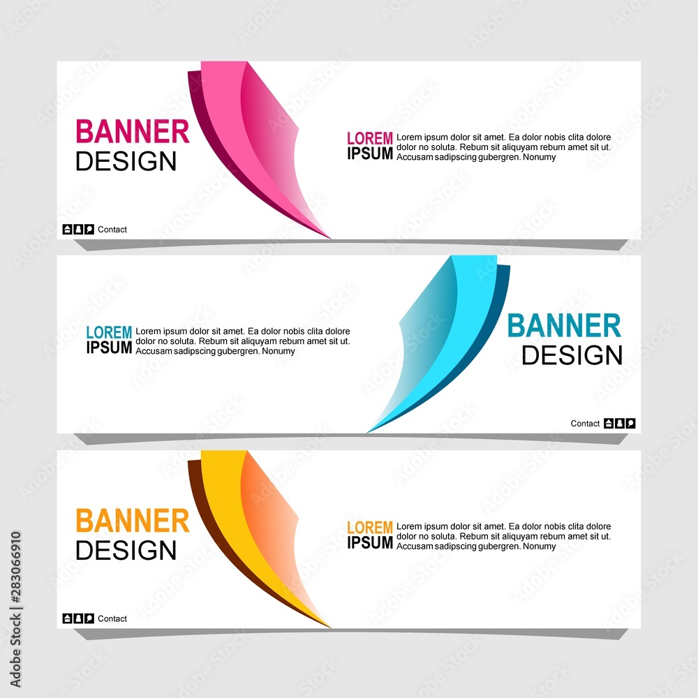 Wall mural vector abstract design banner web template.