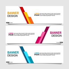 Vector abstract design banner web template.
