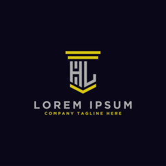Inspiring company logo designs from the initial letters HL logo icon. -Vectors