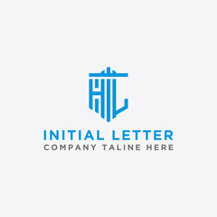 Inspiring company logo designs from the initial letters HL logo icon. -Vectors