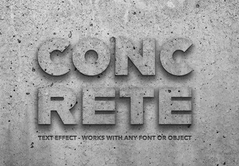 Concrete Text Effect