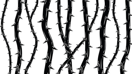 Black thorns background