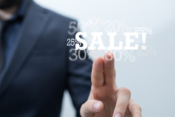 percent shopping digital in hand