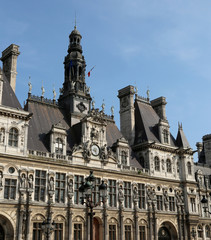 Fototapeta na wymiar Town hall in Paris France