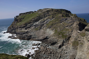 Fototapeta na wymiar Tintagel cliffs