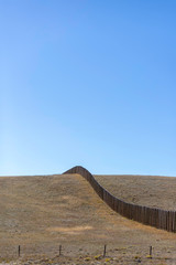 Fence on Wyoming prairie 