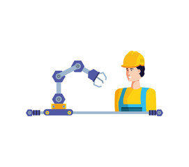 Isolated avatar of professional worker design