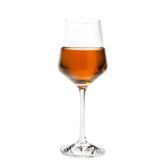 glass of Marsala wine isolated on white background