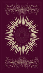 Tarot cards - back design. All-seeing eye