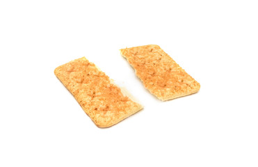 Cracker isolated on white background