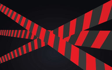 Red and grey tape. vector illustration