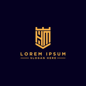 Inspiring company logo designs from the initial letters of the HM logo icon. -Vectors