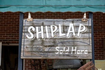 Sign for Shiplap