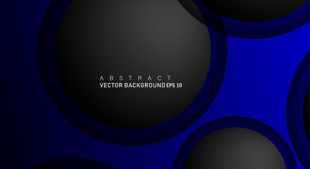 Colorful geometric vector backgrounds that overlap layers on black space circle for text and background designs
