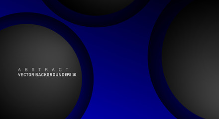 Colorful geometric vector backgrounds that overlap layers on black space circle for text and background designs