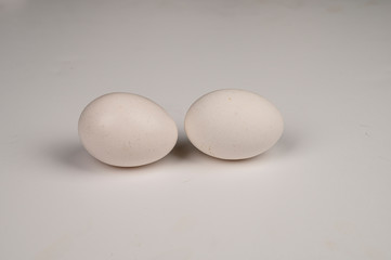 Fototapeta na wymiar Chicken egg on white background. Not isolate