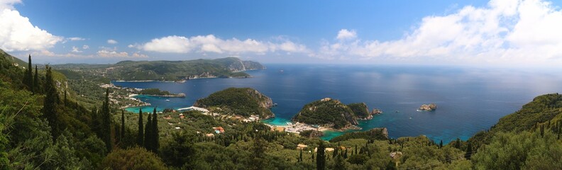 Fototapeta na wymiar Corfu island panorama