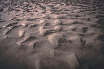 The sand dunes in the sea