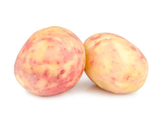 Potatoes on white background