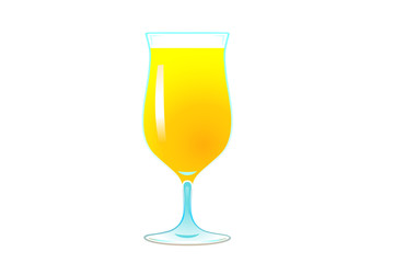 Healthy orange juice vector on white background