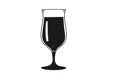 alcohol glass icon vector