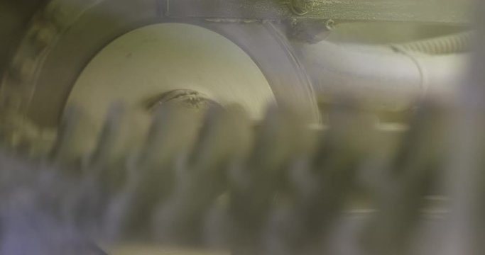 The machine during work in the printing house.