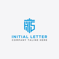 Obraz premium Inspiring company logo design from the initial letters of the HS logo icon. -Vectors