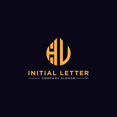 Inspiring logo designs for companies from the initial letters of the HV logo icon. -Vectors