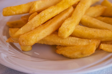 French fries closeup.