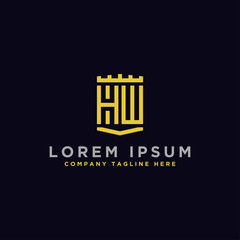 inspiring logo designs for companies from the initial letters of the HW-Vector logo icon