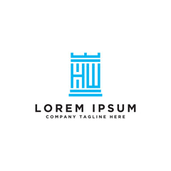 inspiring logo designs for companies from the initial letters of the HW-Vector logo icon