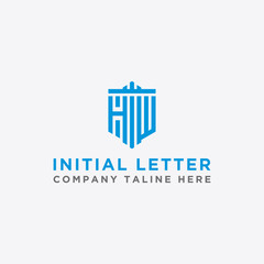 inspiring logo designs for companies from the initial letters of the HW-Vector logo icon