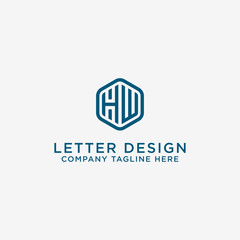 inspiring logo designs for companies from the initial letters of the HW-Vector logo icon