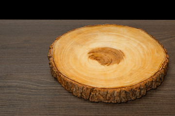 cutting board with knife on wooden board