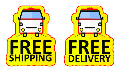 Free Shipping Vector Design. Free Delivery Vector. 