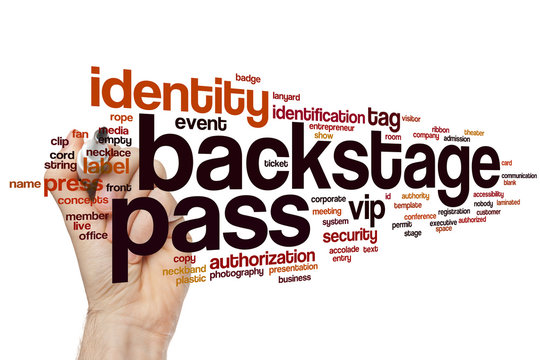 Backstage pass word cloud