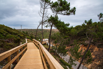 Fototapeta premium Escarpas footbridge in Torres Vedras Portugal