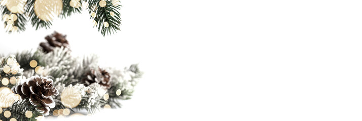 Fir tree with cones Christmas concept