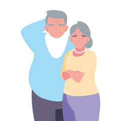 happy grandparents day flat design