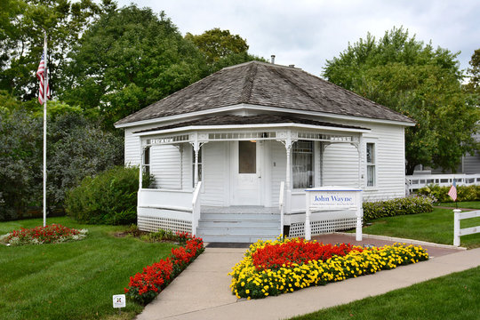 WINTERSET, IOWA - AUGUST 20, 2015: John Wayne Birthplace. On the grounds of the museum that opened to the public in May of 2015.